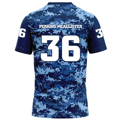 UTC - NCAA Football : D'Arco Perkins McAllister - Navy Blue Camo Football Jersey-1