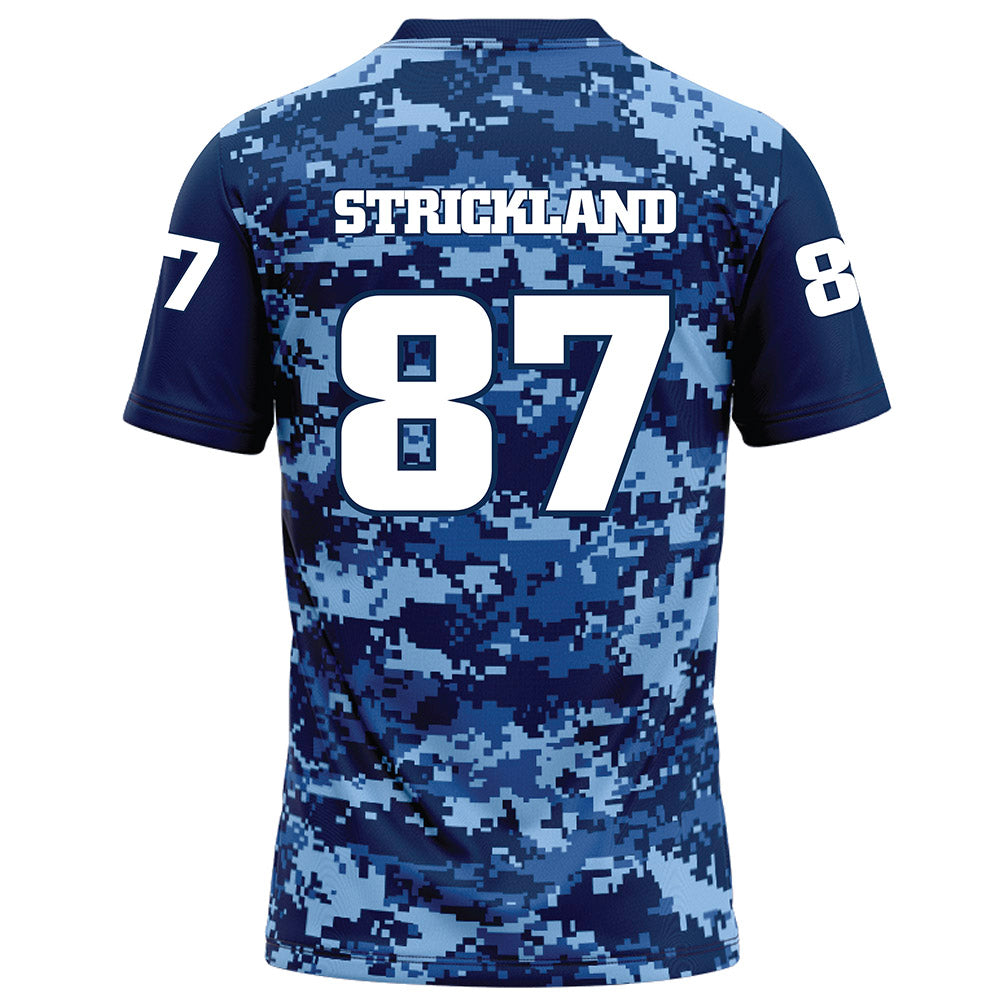 UTC - NCAA Football : Landon Strickland - Navy Blue Camo Football Jersey-1
