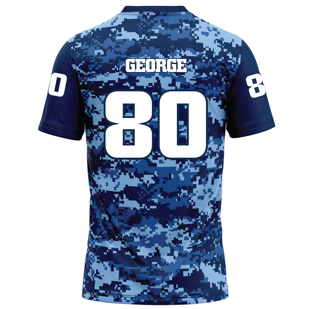 UTC - NCAA Football : Jaden George - Navy Blue Camo Football Jersey-1