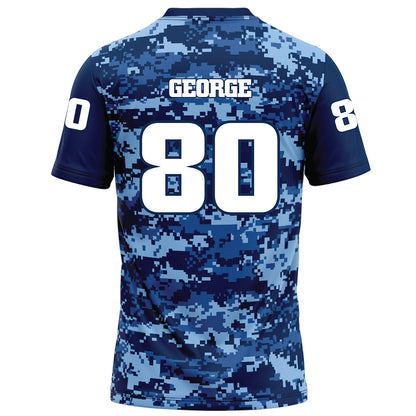 UTC - NCAA Football : Jaden George - Navy Blue Camo Football Jersey-1