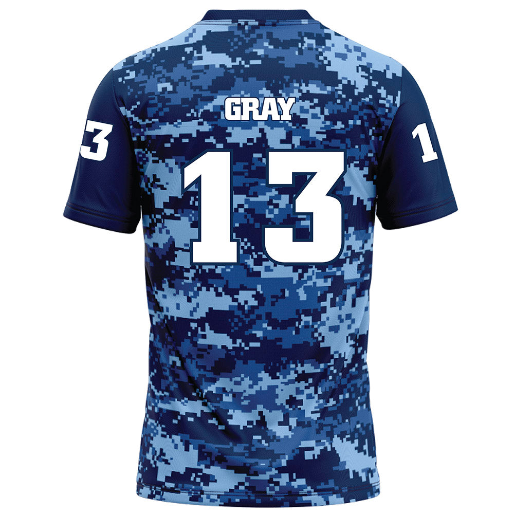 UTC - NCAA Football : Hudson Gray - Navy Blue Camo Football Jersey