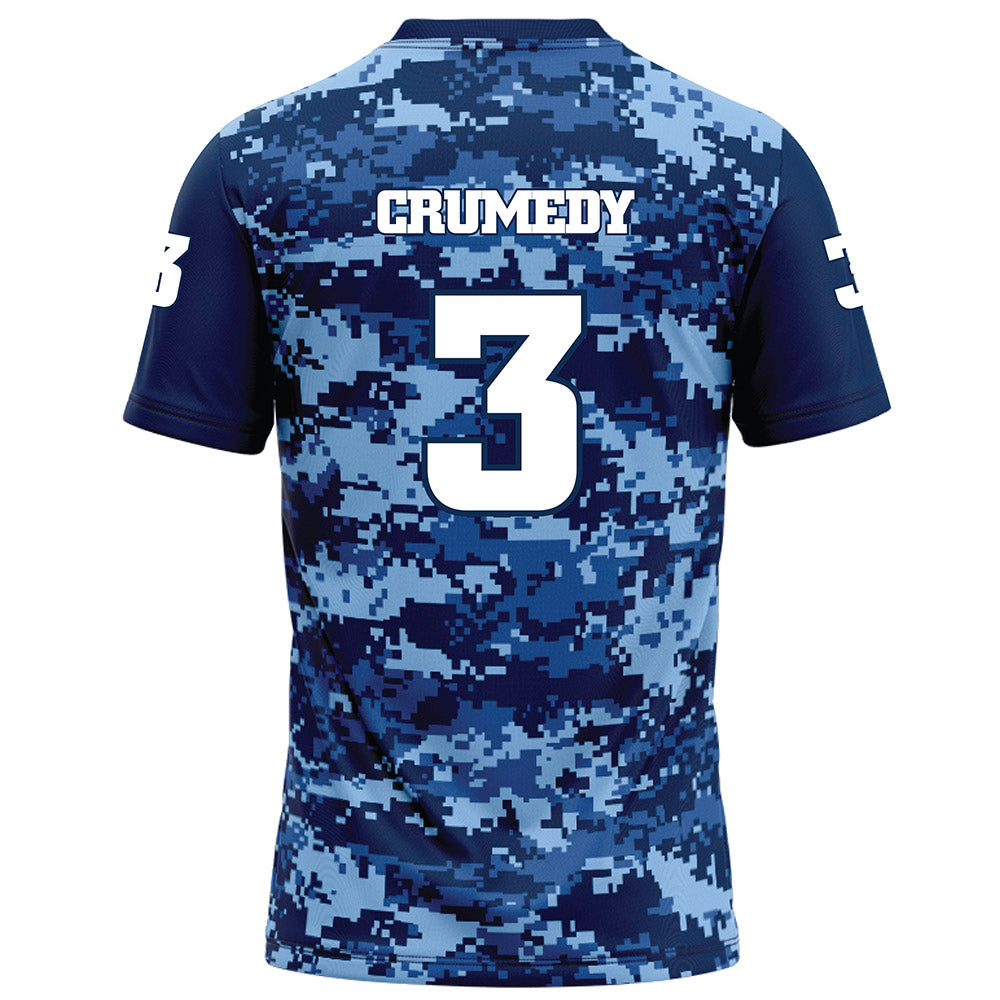 UTC - NCAA Football : Taylor Crumedy - Navy Blue Camo Football Jersey-1