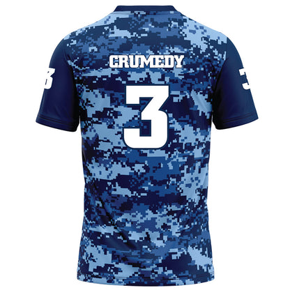 UTC - NCAA Football : Taylor Crumedy - Navy Blue Camo Football Jersey-1