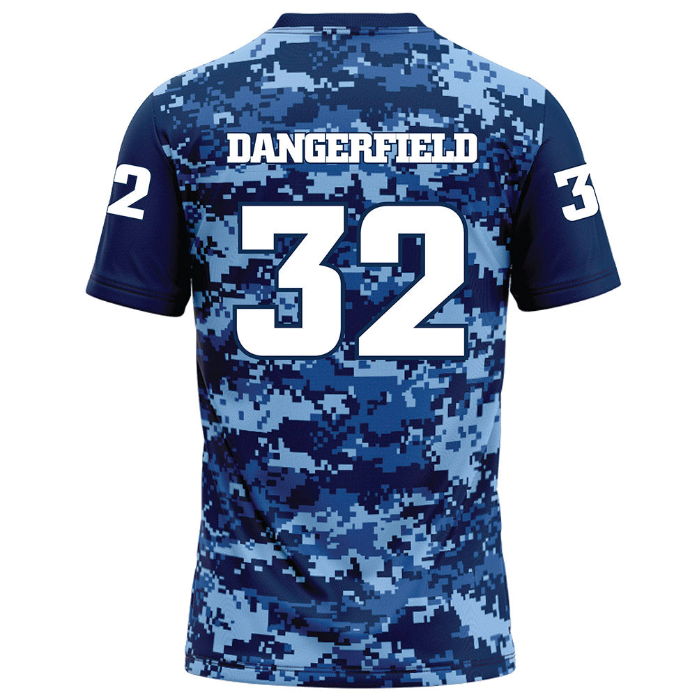 UTC - NCAA Football : Trevon Dangerfield - Navy Blue Camo Football Jersey-1