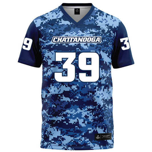 UTC - NCAA Football : Jarian Dunlap Jr - Navy Blue Camo Football Jersey-0