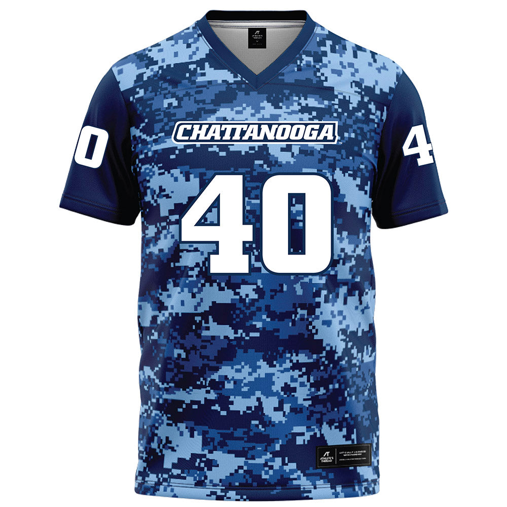 UTC - NCAA Football : Jordyn Dickerson - Navy Blue Camo Football Jersey-0