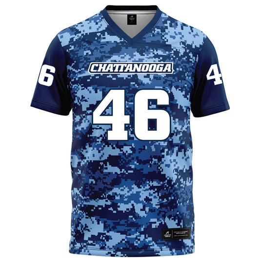 UTC - NCAA Football : Ethan Myers - Navy Blue Camo Football Jersey-0