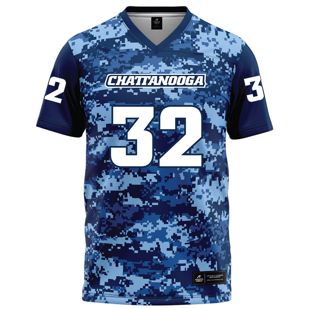 UTC - NCAA Football : Trevon Dangerfield - Navy Blue Camo Football Jersey-0