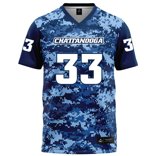 UTC - NCAA Football : Jestin Gilmore - Navy Blue Camo Football Jersey