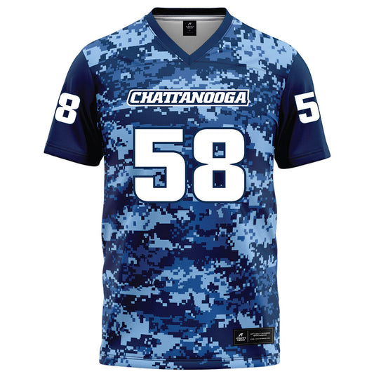 UTC - NCAA Football : Christian Vaa - Navy Blue Camo Football Jersey-0