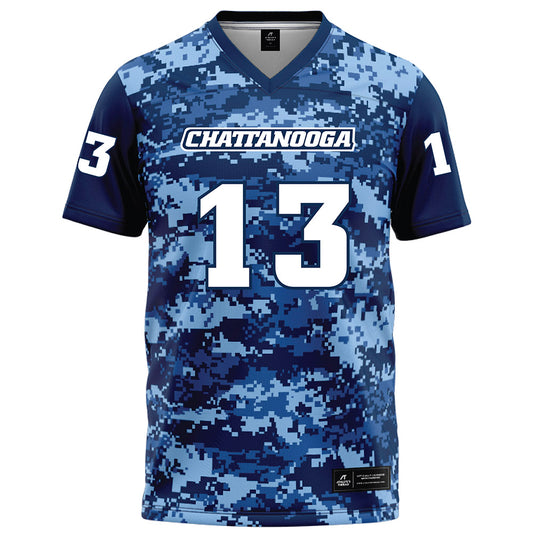 UTC - NCAA Football : Beni Mwamba - Navy Blue Camo Football Jersey