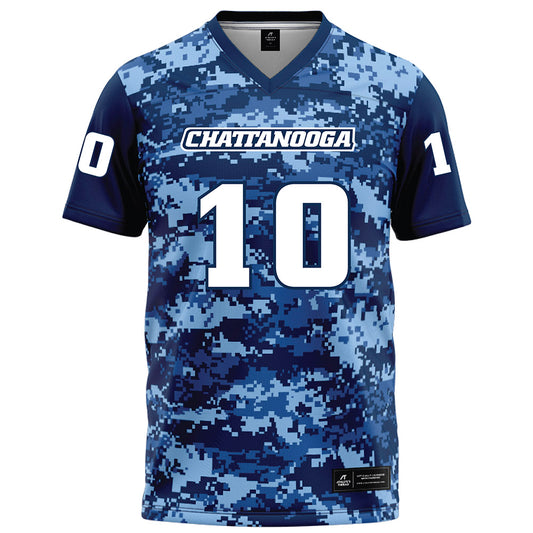 UTC - NCAA Football : Orlando Daniels - Navy Blue Camo Football Jersey-0