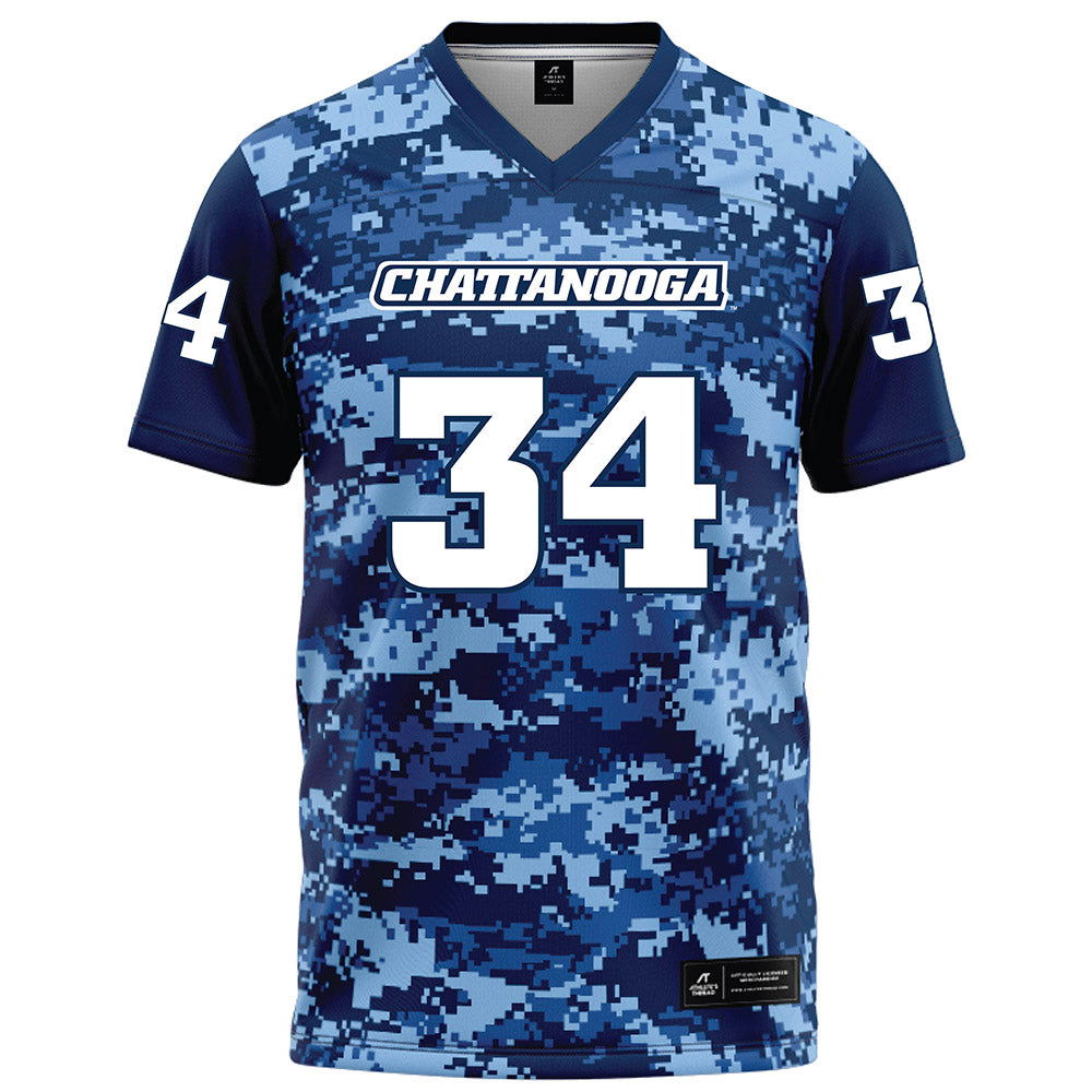 UTC - NCAA Football : Hudson Powell - Navy Blue Camo Football Jersey-0