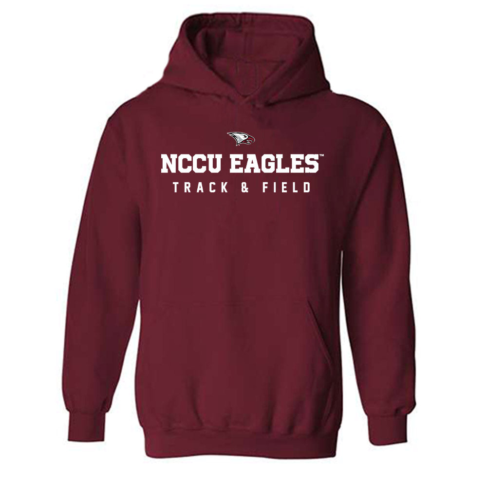 NCCU - NCAA Men's Track & Field : Savon Hatchell - Classic Shersey Hooded Sweatshirt