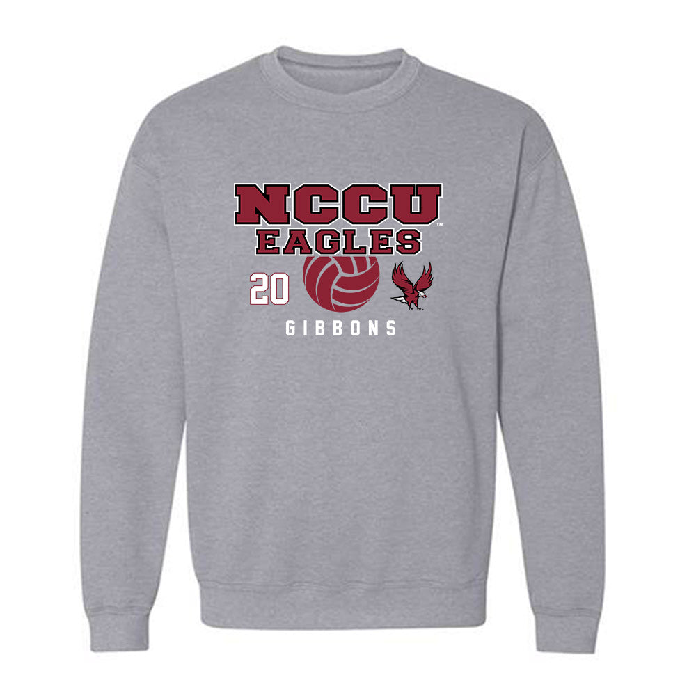 NCCU - NCAA Women's Volleyball : Hailey Gibbons - Classic Fashion Shersey Crewneck Sweatshirt-0