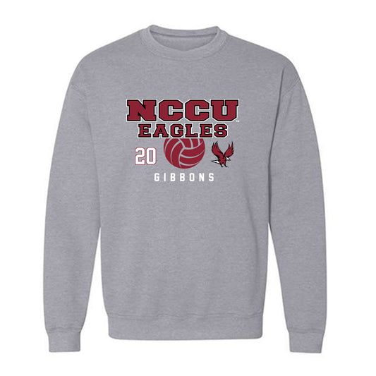NCCU - NCAA Women's Volleyball : Hailey Gibbons - Classic Fashion Shersey Crewneck Sweatshirt-0