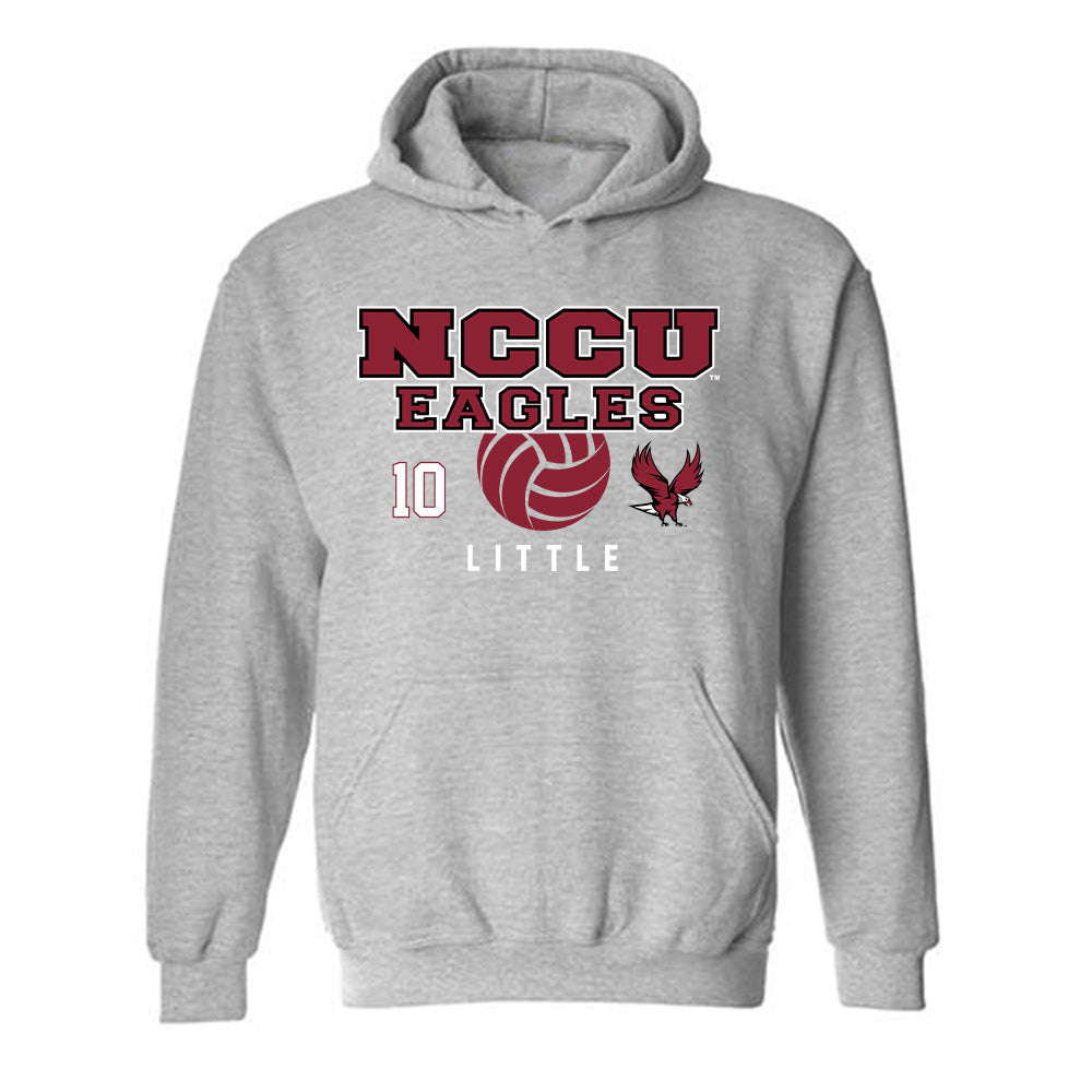 NCCU - NCAA Women's Volleyball : Tayah Little - Classic Fashion Shersey Hooded Sweatshirt-0