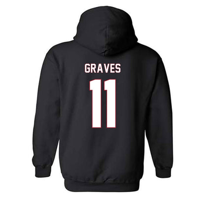 NCCU - NCAA Softball : Makiya Graves - Replica Shersey Hooded Sweatshirt-1