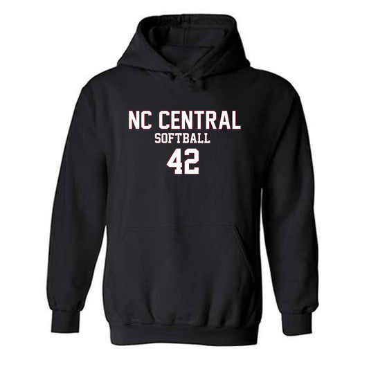 NCCU - NCAA Softball : Jaden Davis - Replica Shersey Hooded Sweatshirt-0