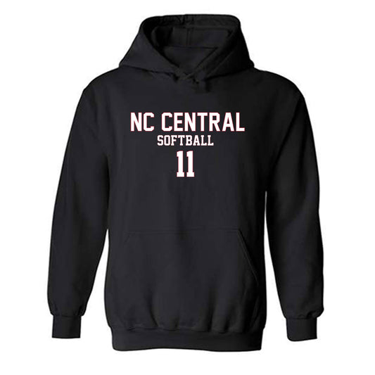 NCCU - NCAA Softball : Makiya Graves - Replica Shersey Hooded Sweatshirt-0