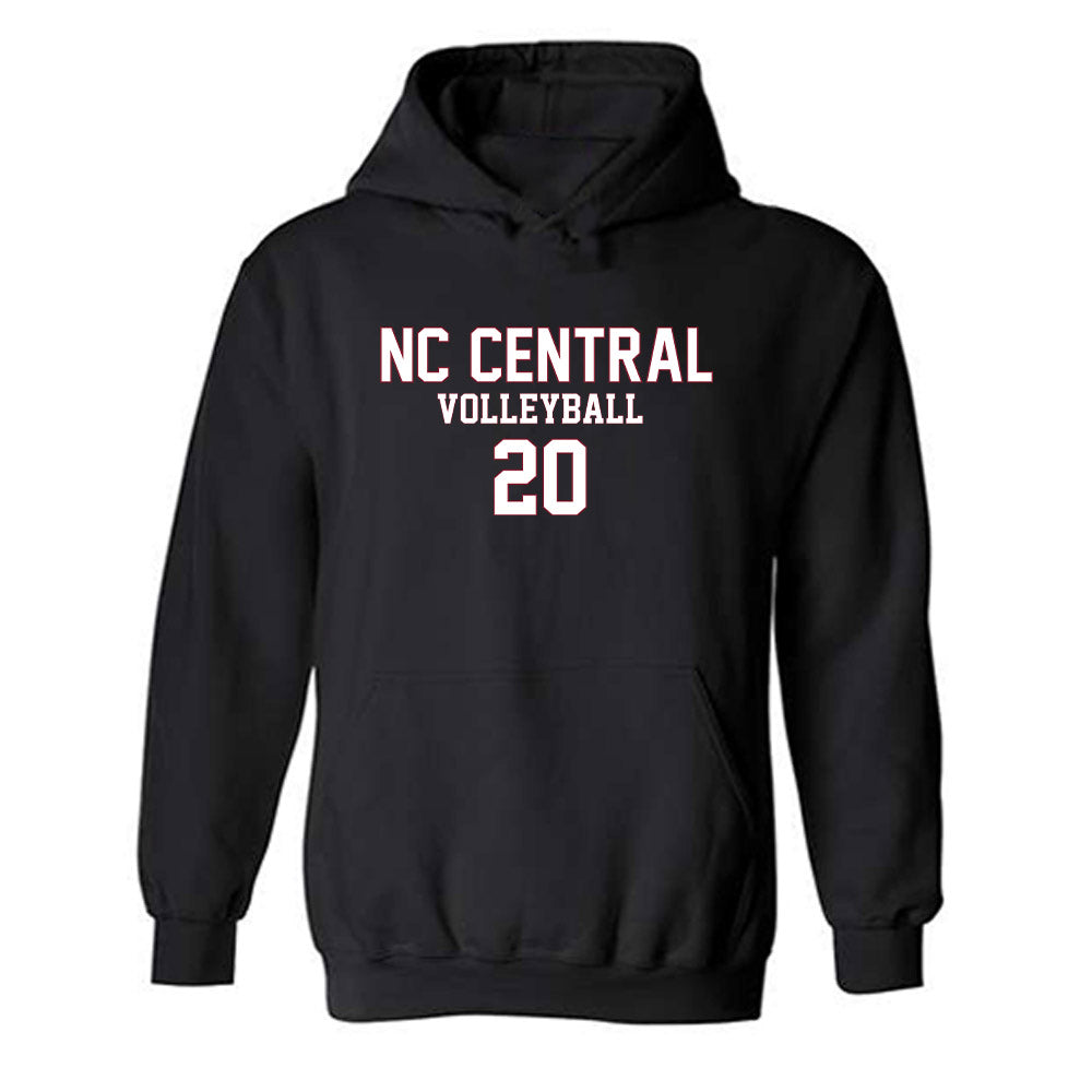 NCCU - NCAA Women's Volleyball : Hailey Gibbons - Replica Shersey Hooded Sweatshirt-0