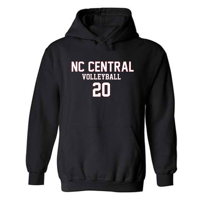 NCCU - NCAA Women's Volleyball : Hailey Gibbons - Replica Shersey Hooded Sweatshirt-0