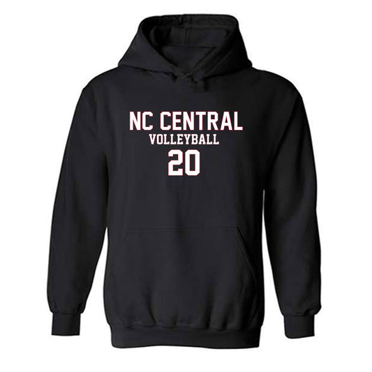 NCCU - NCAA Women's Volleyball : Hailey Gibbons - Replica Shersey Hooded Sweatshirt-0