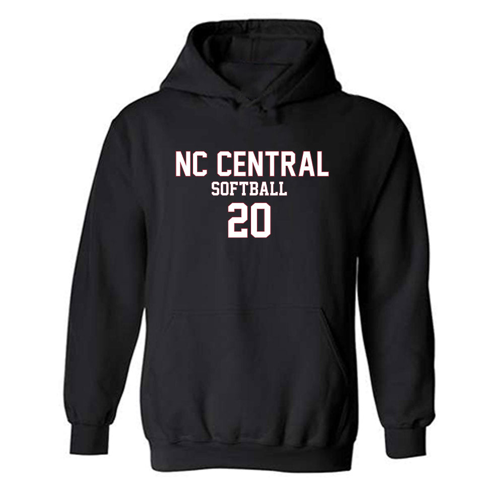 NCCU - NCAA Softball : Kia Borum - Replica Shersey Hooded Sweatshirt-0