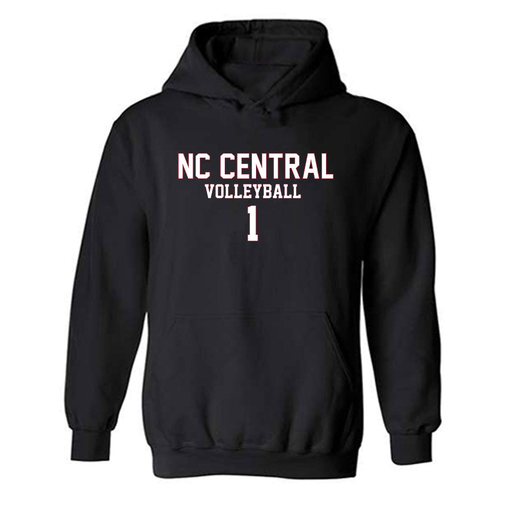 NCCU - NCAA Women's Volleyball : LeAnna Beaty - Replica Shersey Hooded Sweatshirt-0