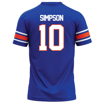 Boise State - NCAA Football : Andrew Simpson - Blue Football Jersey