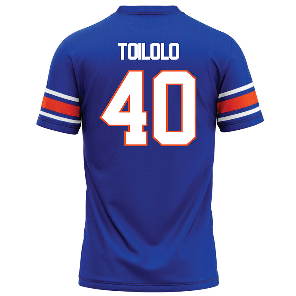 Boise State - NCAA Football : De'Shawn Toilolo - Blue Football Jersey-1