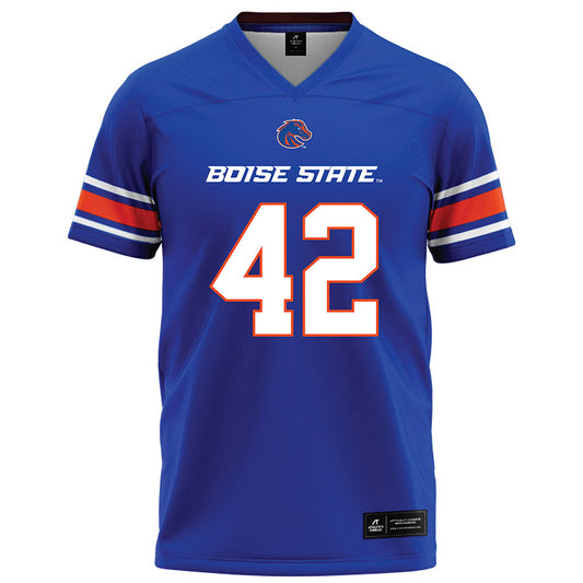 Boise State - NCAA Football : Mason Hutton - Blue Football Jersey