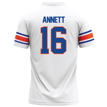 Boise State - NCAA Football : Kaleb Annett - White Football Jersey