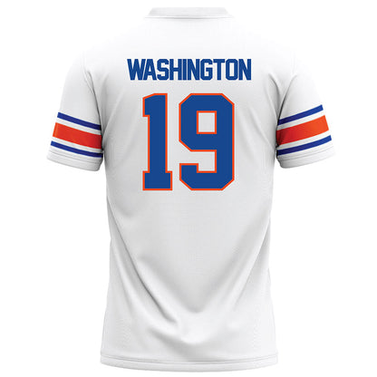 Boise State - NCAA Football : Dion Washington - White Football Jersey-1