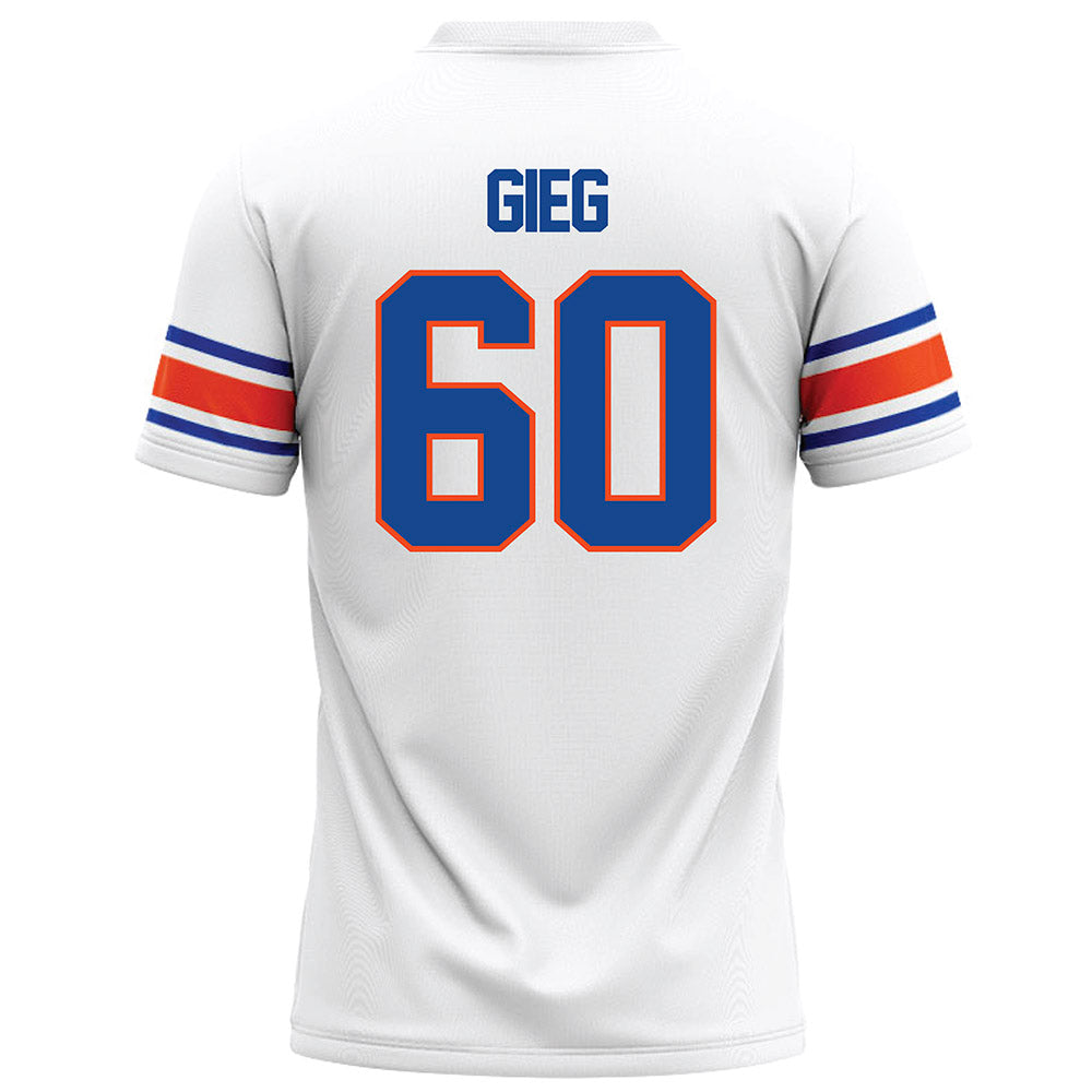 Boise State - NCAA Football : Spencer Gieg - White Football Jersey