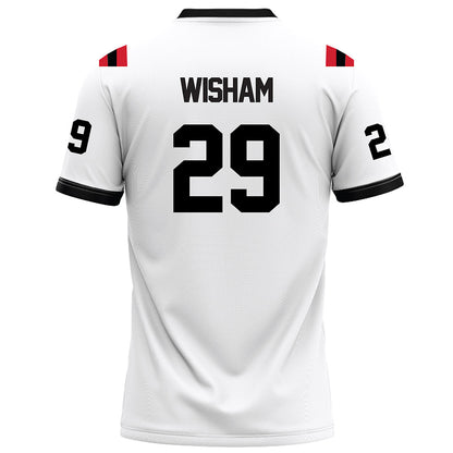 Arkansas State - NCAA Football : Luke Wisham - White Football Jersey-1