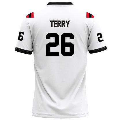 Arkansas State - NCAA Football : Kiandre Terry - White Football Jersey