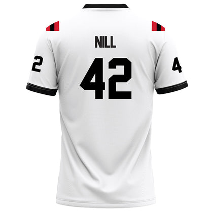 Arkansas State - NCAA Football : Kyle Nill - White Football Jersey-1