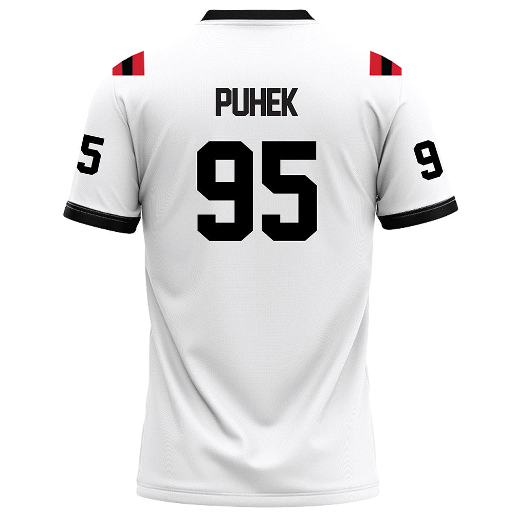Arkansas State - NCAA Football : Thomas Puhek - White Football Jersey