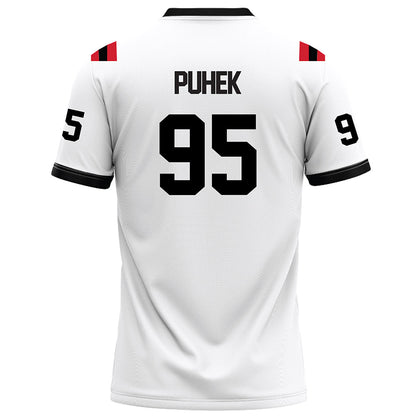 Arkansas State - NCAA Football : Thomas Puhek - White Football Jersey
