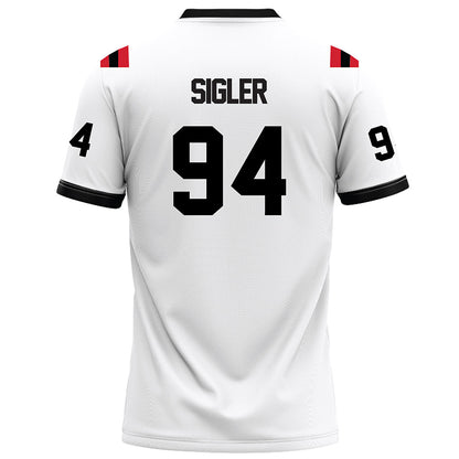 Arkansas State - NCAA Football : Cody Sigler - White Football Jersey-1