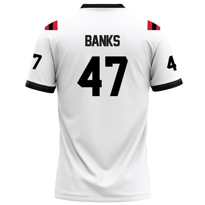 Arkansas State - NCAA Football : Lucas Banks - White Football Jersey
