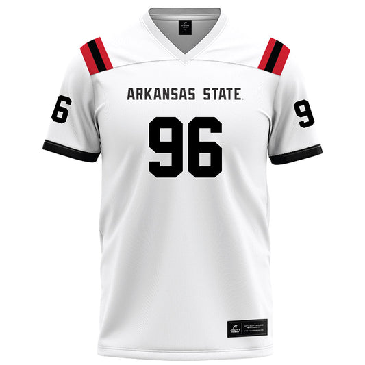 Arkansas State - NCAA Football : Ronnie Blossom - White Football Jersey-0