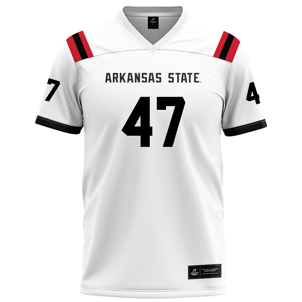 Arkansas State - NCAA Football : Lucas Banks - White Football Jersey