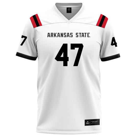 Arkansas State - NCAA Football : Lucas Banks - White Football Jersey