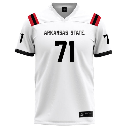 Arkansas State - NCAA Football : Chace Stratford - White Football Jersey-0