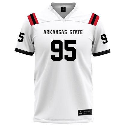 Arkansas State - NCAA Football : Jakwon Mcginney - White Football Jersey-0
