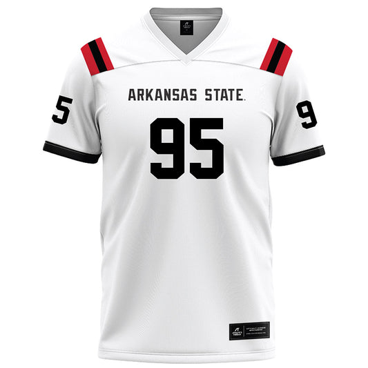 Arkansas State - NCAA Football : Jakwon Mcginney - White Football Jersey-0