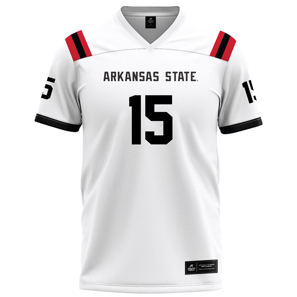 Arkansas State - NCAA Football : Andrew Jones - White Football Jersey-0