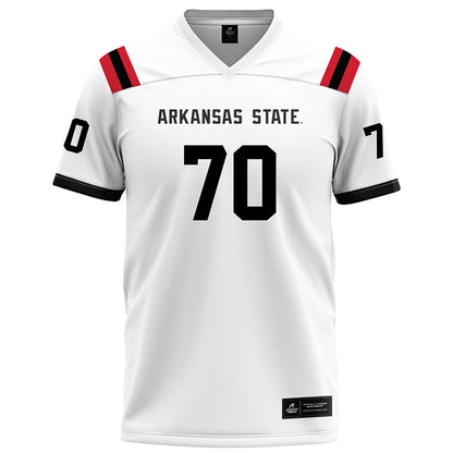 Arkansas State - NCAA Football : Royce Baucom - White Football Jersey